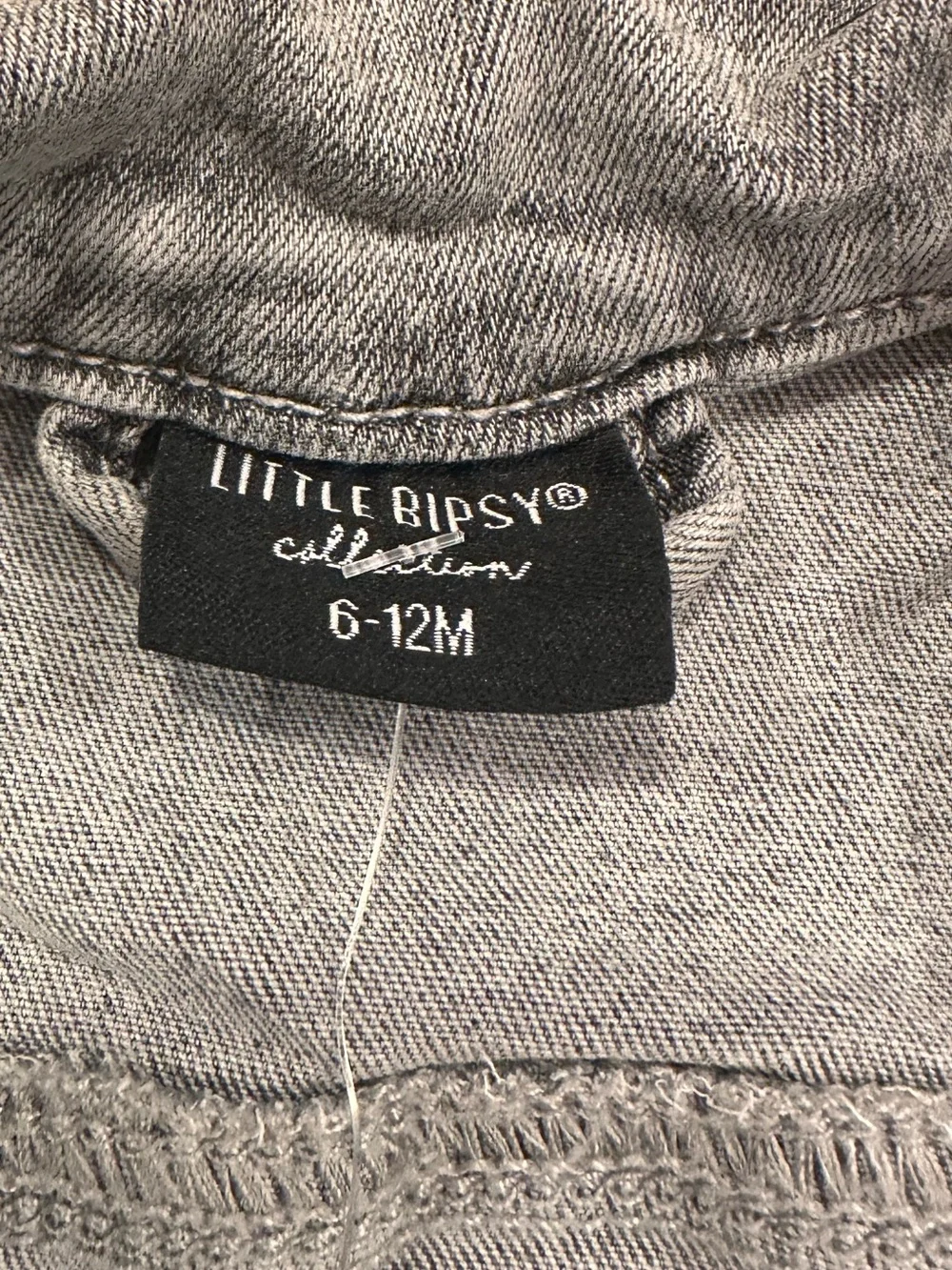 NWT Little Bipsy Grey Denim Vest, 6-12 Months
